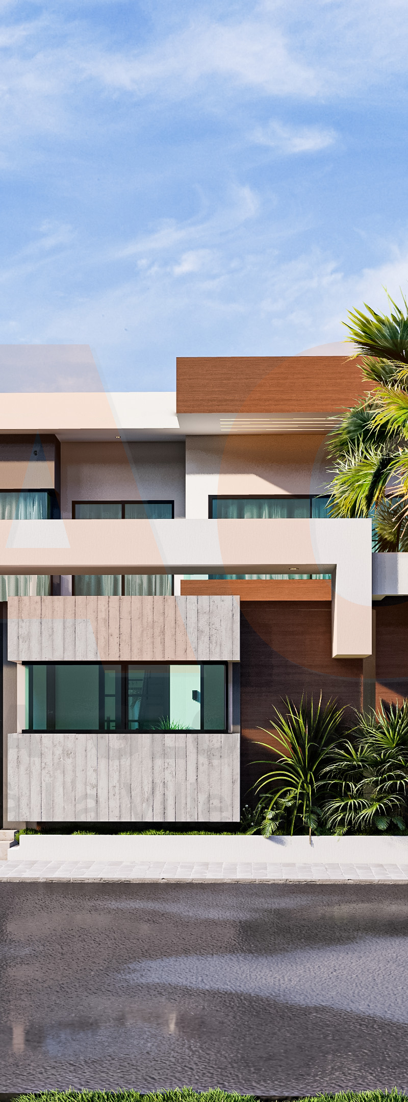 PROJET DE CONTRUCTION D'UNE VILLA DUPLEX AVEC REZ DE JARDIN ET UNE PISCINE A DEBORDEMENT
